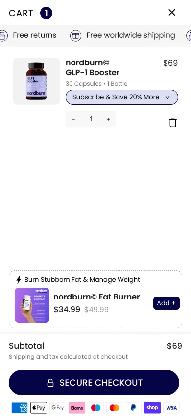 NordBurn 购物车页面作品