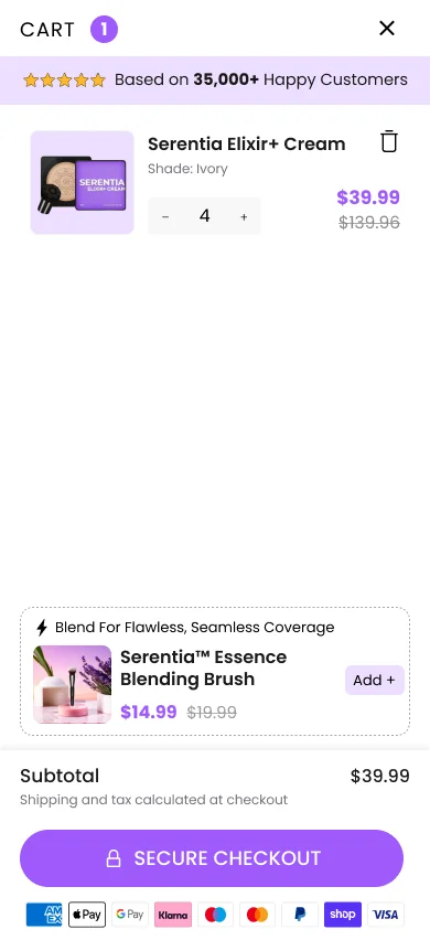 Serentia 购物车页面作品